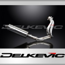 KAWASAKI ER6N ER6F 2012-16 FULL EXHAUST SYSTEM 350mm STAINLESS OVAL SILENCER