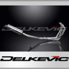 SUZUKI GSX750 98-02 FULL EXHAUST SYSTEM 350mm STAINLESS OVAL BSAU SILENCER