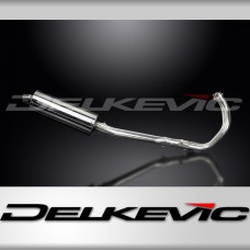 XSR700 2015-2021 / OVAL 350mm (14 inch) SILENCER 2-1 COMPLETE SYSTEM 304 STAINLESS STEEL