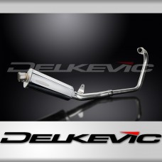 HONDA CBF250 2004-2012 FULL EXHAUST SYSTEM 350mm STAINLESS OVAL BSAU SILENCER