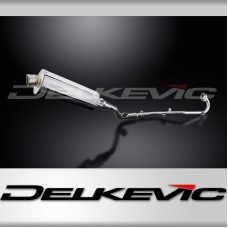SUZUKI DR125SM 2009-14 FULL EXHAUST SYSTEM 350mm STAINLESS  OVAL BSAU SILENCER  