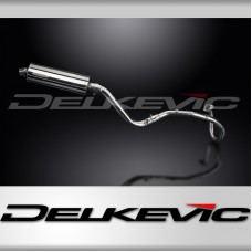 SUZUKI DR650SE 1996-2019 FULL EXHAUST SYSTEM 350mm STAINLESS OVAL BSAU SILENCER