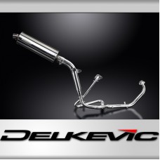 HONDA XL125V VARADERO FULL EXHAUST SYSTEM 350mm STAINLESS OVAL BSAU SILENCER