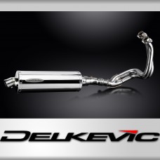 KAWASAKI NINJA 650 2017-20 FULL EXHAUST SYSTEM 350mm STAINLESS OVAL SILENCER