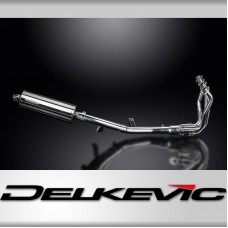 KAWASAKI KLZ1000 VERSYS 2015-18 FULL EXHAUST 350mm STAINLESS OVAL BSAU SILENCER