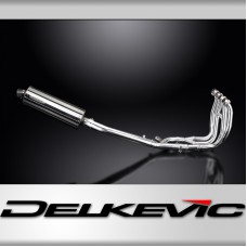 SUZUKI GSX1300R HAYABUSA 99-07 DECAT FULL 4-1 EXHAUST 350mm STAINLESS OVAL BSAU