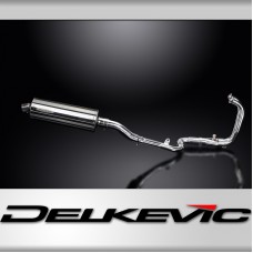 KAWASAKI NINJA 300 2013-19 FULL 2-1 EXHAUST 350mm STAINLESS OVAL BSAU SILENCER