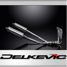 KAWASAKI ZZR1400 12-20 DECAT 4-2 EXHAUST 350mm STAINLESS OVAL BSAU SILENCERS