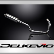 TRIUMPH TIGER 800 2010-19 EXHAUST SYSTEM 350MM STAINLESS OVAL SILENCER