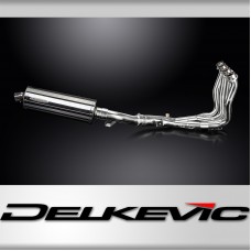 YAMAHA FZ1 FAZER FZ1S 06-15 FULL 4-1 EXHAUST 350mm STAINLESS OVAL BSAU SILENCER