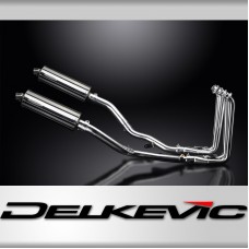 YAMAHA FJR1300 01-05 DECAT FULL 4-2 EXHAUST 350mm STAINLESS OVAL BSAU SILENCERS