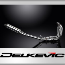 SUZUKI GSX1300R HAYABUSA 08-20 4-1 EXHAUST SYSTEM 350mm STAINLESS OVAL SILENCER