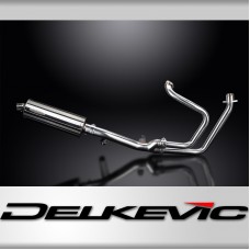 HONDA NT650V DEAUVILLE 98-05 OVAL 350mm STAINLESS SILENCER FULL EXHAUST SYSTEM