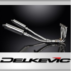 KAWASAKI ZZR1400 06-07 DECAT 4-2 EXHAUST 350mm STAINLESS OVAL BSAU SILENCERS
