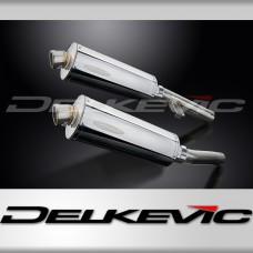 KAWASAKI ZZR1200 NINJA 2002-2005 350mm OVAL STAINLESS BSAU SILENCER EXHAUST KIT