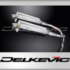 HONDA CB900F HORNET 01-09 HI LEV 350mm OVAL STAINLESS BSAU SILENCER EXHAUST KIT