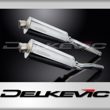 TRIUMPH TROPHY 1200 1991-1993 350mm OVAL STAINLESS BSAU SILENCER EXHAUST KIT