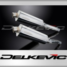 TRIUMPH TRIDENT 750 1994-1998 350mm OVAL STAINLESS BSAU SILENCER EXHAUST KIT