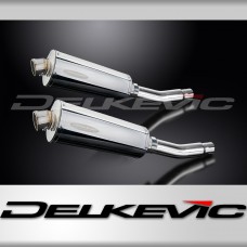 HONDA CB500T 1975-1976 350mm OVAL STAINLESS BSAU SILENCER EXHAUST KIT