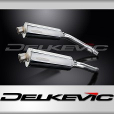 SUZUKI GSXR1100 K-L-M-N 1989-93 350mm OVAL STAINLESS BSAU SILENCER EXHAUST KIT