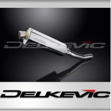 KAWASAKI KLR650A 1987-2007 350mm OVAL STAINLESS BSAU SILENCER EXHAUST KIT