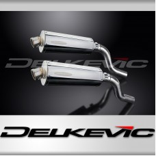 KAWASAKI Z1000SX 2010-19 TOURER 350mm OVAL STAINLESS BSAU SILENCER EXHAUST KIT