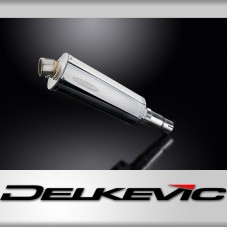 KYMCO XCITING 400i 2014-2017 350mm OVAL STAINLESS BSAU SILENCER EXHAUST KIT