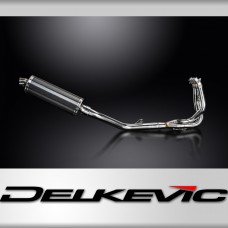 DAYTONA 675 675R 09-12 350mm CARBON FIBRE OVAL SILENCER 3-1 COMPLETE 