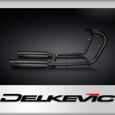 Kawasaki W650 W800 2019-24 Full Exhaust 350mm Round Silencers Stainless Ceramic