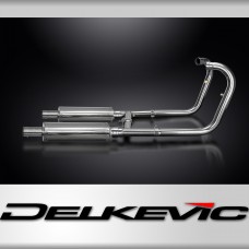 Kawasaki W650 W800 2019-2024 Full Exhaust System 350mm Stainless Round Silencers