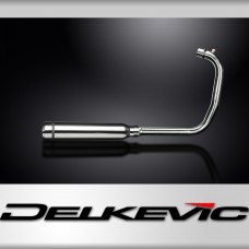 Royal Enfield Meteor 2021-24 Complete Exhaust 410mm Bull Nose Silencer Stainless