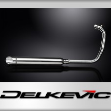 Royal Enfield Meteor 2021-24 Complete Exhaust 550mm Slash Cut Silencer Stainless