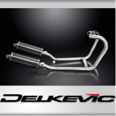 1200 THRUXTON R/RS 2016-2024 / OVAL 350mm (14 inch) CARBON FIBRE SILENCER 2 into 2 COMPLETE SYSTEM