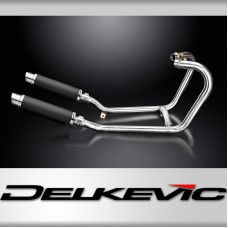 Triumph Thruxton 1200 R/RS 2016-24 Full Exhaust 2-2 350mm Round Carbon Silencers