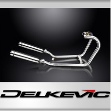 TRIUMPH THRUXTON 1200 2016-24 EXHAUST 410mm STAINLESS STEEL BULL NOSE SILENCERS