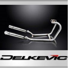 1200 THRUXTON R/RS 2016-2024 / COMPLETE SYSTEM 410mm CUSTOM SILENCERS WITH SLASH CUT END 304 STAINLE