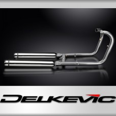 Kawasaki W650 W800 2019-24 Full Exhaust 2-2 550mm Bull Nose Silencers Stainless