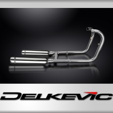 Kawasaki W650 W800 2019-24 Full Exhaust 2-2 410mm Bull Nose Silencers Stainless