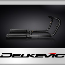 Kawasaki W650 W800 19-24 Exhaust 2-2 410mm Bull Nose Silencers Stainless Ceramic