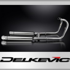 Kawasaki W650 W800 2019-24 Full Exhaust 2-2 550mm Slash Cut Silencers Stainless