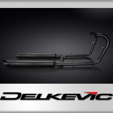 Kawasaki W650 W800 19-24 Exhaust 2-2 550mm Slash Cut Silencers Stainless Ceramic