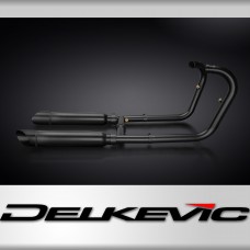 Kawasaki W650 W800 19-24 Exhaust 2-2 410mm Slash Cut Silencers Stainless Ceramic