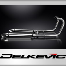 Kawasaki W650 W800 2019-24 Full Exhaust 2-2 550mm Turn Out Silencers Stainless