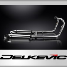 Kawasaki W650 W800 2019-24 Full Exhaust 2-2 410mm Turn Out Silencers Stainless