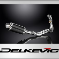 CFMOTO 650NK 2016-2023 Complete Exhaust System 225mm Oval Carbon Fibre Silencer