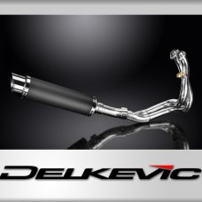 CFMOTO 650NK 2016-2023 Complete Exhaust System 350mm Round Carbon Fibre Silencer