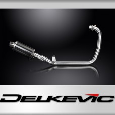 Royal Enfield Scram 411 2022-2024 Full Exhaust System 225mm Oval Carbon Silencer