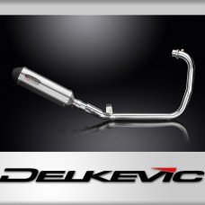 Royal Enfield Scram 411 2022-24 Complete Exhaust 343mm X-Oval Stainless Silencer