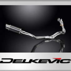 CFMOTO 650NK 2016-2023 Complete Exhaust System 200mm Round Carbon Fibre Silencer