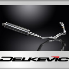 CFMOTO 650NK 2016-2023 Complete Exhaust System 450mm Oval Carbon Fibre Silencer